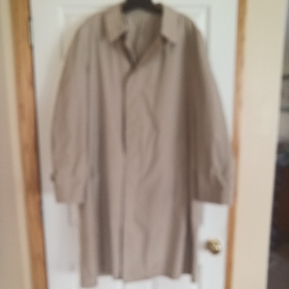 LONDON FOG VINTAGE RAIN COAT 46 LONG TAN - Picture 11 of 11